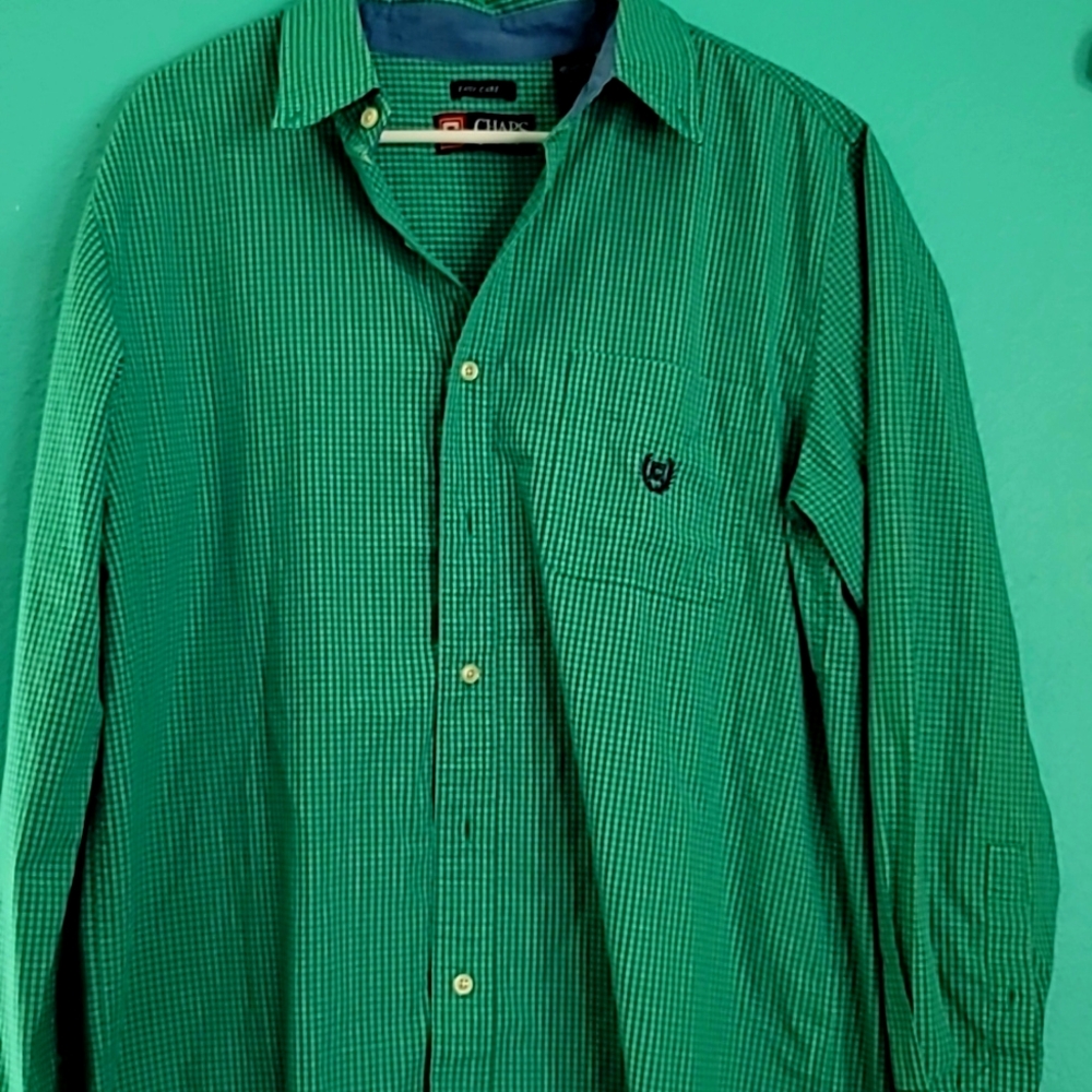 Mens Long Sleeve Chaps Dress Shirt